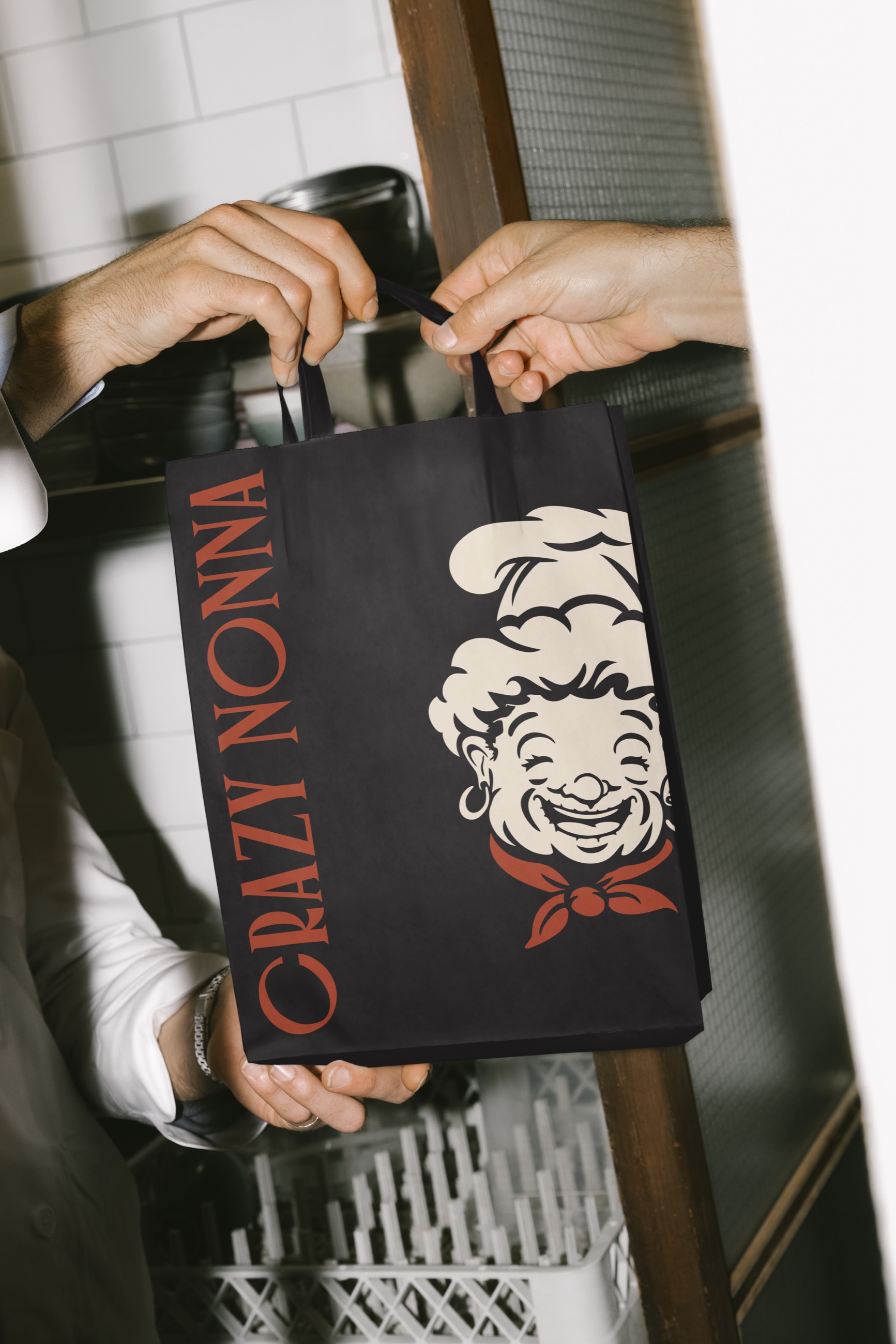 Crazy Nonna, takeaway bag